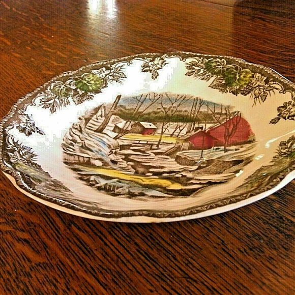 Johnson Brothers Tea Saucer Tableware Ice House Size 5 5/8" Friendly Village Set - Picture 4 of 16